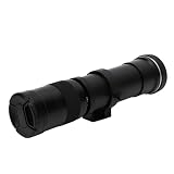 GOWENIC RFマウント用の420〜800mm望遠レンズ、マニュアルフォーカスF8.3野生生物＆ムーンフォトグラフィー用のスーパーズームレンズ (黒)