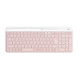 ロジクール 静音 Bluetooth ワイヤレスキーボード K580RO ローズ 超薄型 小型 Unifying ワイヤレス キーボード 薄型 テンキー 無線 Windows Mac iPad iOS Android Chrome Surface K580 国内正規品