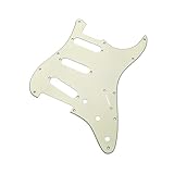 YJB PARTS ST'65 ストラト用ピックガード ミントアイボリー3Ply インチ 日本製