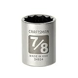 Craftsman 7/8 in. Easy-to-Read Socket, 12 pt. STD, 1/2 in drive. 34654 by Craftsman