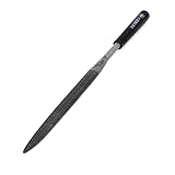 uxcell　ヤスリ　半丸ヤスリ　黒いプラスチックグリップ　メタルシャンク　ツール　180mm長さ