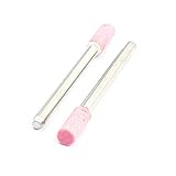 uxcell 軸付砥石 マウント砥石 3mmシャンク径 研磨ビット 研削工具 シルバートーン 5個入り