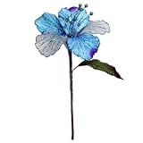 Vickerman 35546 – 21 " AquaベルベットSheer Hybiscus 6 " Flower Pick ( o143512 )