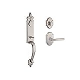 Baldwin SCCOTXTAPRRAR492 Reserve Single Cylinder Handleset Cottonwood x Taper with Rustic Arch Rose 