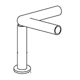 ロイヤル こぼれ止めジョイント90° 45mm クローム KT-90