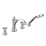 Moen T658 Wynford Two-Handle Diverter Roman Tub Faucet Includes Hand Shower Trim Only, Chrome [並行輸入品