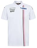 【 FORCE INDIA 】 サハラ フォースインディア F1 Team 2018年 オフィシャル レプリカ ポロシャツ (XL身幅62cm着丈76cm, ホワイト)