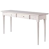 ライフスタイリングショップ 天然木デスク テーブル 幅150×奥行45cm 木製 オフホワイト  LS-662POWH