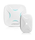 LENDOO ワイヤレスチャイム/ドアホンドアベル 呼び鈴 呼び出し玄関チャイムセット 店舗用介護用 カラオケ用 呼鈴 来客に対応(呼出音楽52曲選択可, 受信距離300M、LEDライトが光る) (A