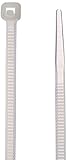 ブルードットzip-wht-3.5 X 200 – 5-packages 8インチUV耐性ナイロンプラスチックケーブルワイヤタイ、ブラック、500-pack Zip
