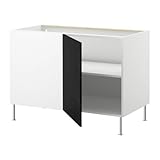 IKEA(イケア) FAKTUM ネクスス ブラウンブラック 89880004 コーナーベースキャビネット 棚板付き、ネクスス ブラウンブラック