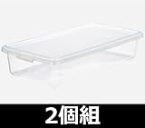 JEJ 押入れ衣装ケース浅型(2個組) クリア LK-74A-2P