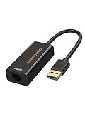 usb lan 変換 アダプタ, CableCreation 【2本入り】超高速USB 3.0 to RJ45 ギガビットイーサネットアダプタ10/100/1000 Mbps (IC チップセット付き AX88179) USB有線LAN 0.1m/ブラック