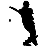 Cricket壁デカールステッカー10 – デカールステッカーと壁画子供少年少女の部屋、寝室。クリケットボールスポーツインド壁アートの装飾 – クリケットシルエット、ホーム装飾壁画 12 in. (7