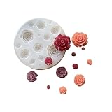 シリコンモールド ローズ バラ 薔薇 花 16種 デコパーツ キーホルダー オタ活 推し活 シリコン型 手芸 クラフト 3Dモールド トレカケース トレカデコ UVレジン LEDレジン 鏡面仕上げ ローズ16種