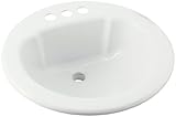 スターリング75020140 – 0 19インチ19インチセルフby Rimmingラウンド洗面所、ホワイト