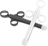 NITONAMI ローション注入器 2本セット 10ml大容量 プラスチック 注射器 尿道プラグ ラブ注入 (ホワイト&黒）