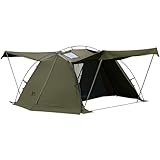 EVERPEAK TOMOUNT パップテント TC ソロテント ポリコットン シェルター 自立式 インナー付 キャンプ （オリーブ）