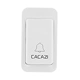 CACAZI ファッションワイヤレスドアベル デジタル音楽 防水、耐摩耗性、超耐久性、120メートル長伝送距離、ドアベルホームドアベル(USプラグ)