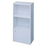 アイリスオーヤマ カラーボックス 3段 幅41.5×奥行29×高さ88cm ホワイト 1ドア CX-31D