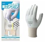 【10双セット販売】ショーワグローブ　No370 組立グリップ グレー 手のひらにニトリルゴムをコーティングした背抜き手袋 (L)