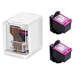 ワイヤレスモバイルカラープリンターミニポータブル Type-C充電ハンドヘルドDIY 速乾ハンディープリンター あらゆる表面対応可能 iOS、Android インクカートリッジ×2
