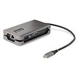 StarTech.com マルチポートアダプター／USB-C接続／シングルモニター／4K60Hz HDMI 2.0b または 1080p VGA／100W USB Power Deliveryパススルー／3x USB ハブ／ギガビットイーサネット（LAN）／32cmケーブル／Type-C ドッキングステーション／多機能 マルチ 変換 アダプター DKT31CVHPD3