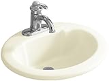 Sterling 65010140-N-96 20-Inch by 17-Inch Self Rimming Oval Lavatory, Biscuit [並行輸入品]