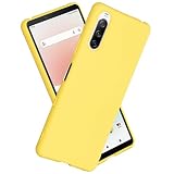 【 Antimam 】可兼容SONY Xperia 10 IV/docomo SO-52C/au SOG07/softbank A202SO/Xperia 10 iiii用 ケース シリコン 耐衝撃［ 柔軟性 TPU シリコン］さらさら手触り 薄型 超軽量 対応ソニー エクスペリア10iv カバー 全面保護 滑り止め すり傷防止 10iv ケース（イエロー）
