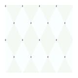 York Wallcoverings Disney Kids DK5973 Harlequin Wallpaper, Whites with Purple Gems [並行輸入品]