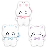 3種セット きゅあるん ぬいぐるみマスコット 約9.4cm うさるん くまるん ねこるん (起きてる（3種）)