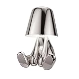 Ziuuihuランプ ステンドグラス タッチランプ サイドテーブル 充電ステーション フラワーポット 照明タッチテーブルランプ コードレス 充電式 ナイトライト ホームオフィス 寝室 リビングルーム用 装飾照明器具 プレゼントに最適 ゴールデン3 (A シルバー)