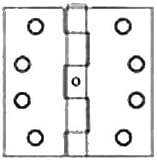 Deltana dsb4 N 4 " x 4 "ソリッド真鍮スクエアコーナーボール軸受ほぞ穴ヒンジ – Pai、 DSB4N10BM 1