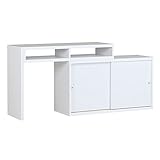 arne テレビ台 コーナー ハイタイプ 伸縮 完成品 パソコンデスク キャビネット T+D 105W引戸 ホワイト