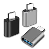 USB C - USBアダプター、Type C Thunderbolt 4 OTGコンバーター、USB Cオス→USB 3.0メスアダプター(3個パック) Apple MacBook Pro、Mac Book、iPad、Samsung Galaxy S20-S23など用 (ブラック/グレー/シルバー)