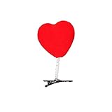 ノーブランド品 可愛い　女の子　キッズ　ヘアアクセサリー　ヘアクリップ　ヘアピン　髪留め　髪飾り　赤い　ハート形　ギフト