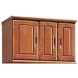 上置き(シューズボックス用棚) 幅75cm 木製 扉/棚板付き 日本製 ブラウン 【完成品】【開梱設置】【代引不可】