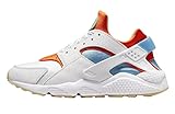 Nike (ナイキ) メンズ Air Huarache ホワイト/セーフティオレンジ (DX2345 100), ホワイト/セーフティオレンジ, 10