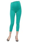9fashion マタニティレギンス SAVA 7分丈オーバーバンプマタニティレギンス サイズS/M ターコイズ