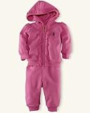 polo_ralph_lauren ポロ ラルフローレン　上下 セット　パーカー ＆ スウェットパンツ （ピンク）【月齢：6ヶ月・9ヶ月】（並行輸入品） (6M（6ヶ月）)