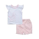キッズ・ベビー服 女の子 夏 Tシャツ ショート パンツ２点上下セット タキシード風　結婚式　祝い　念撮影 入園式用 73/80/90/100