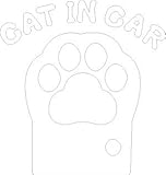 Sticker Shop Haru CAT IN CAR 猫の手 ホワイト