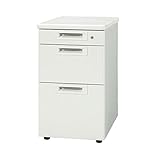 プラス 脇机3段 RJ-046D-3 WH ホワイト 引出D