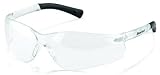 Crews bk310 Bearkat 3ポリカーボネートクリアレンズ安全メガネwithノンスリップハイブリッドブラックTempleスリーブ、1ペアby MCR Safety