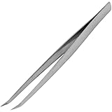 SK11 ピンセット 精密用 先細 先短 曲 150mm ST-7