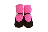 Jazzy Toes Mary Janes inブラックand BrightピンクSock Set – black-0 – 12 M