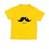 BabyChips 髭とひよこ(名入れ半袖ベビーTシャツ) 70 デイジー