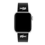 [ラコステ] Apple Watch アップルウォッチ バンド 2050028 レザー 革ベルト ブラック 38mm 40mm 41mm 対応 Iwatchシリーズ 7 6 se 5 4 3 2 1 [並行輸入品]