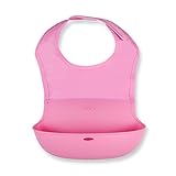 ange select コンパクト 収納 ベビー 食事 エプロン 幼児 スタイ 防水 軽量 ビブ (ピンク)