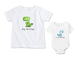 水彩恐竜Big Brother Little Brotherシャツ(各別売り) カラー: ホワイト